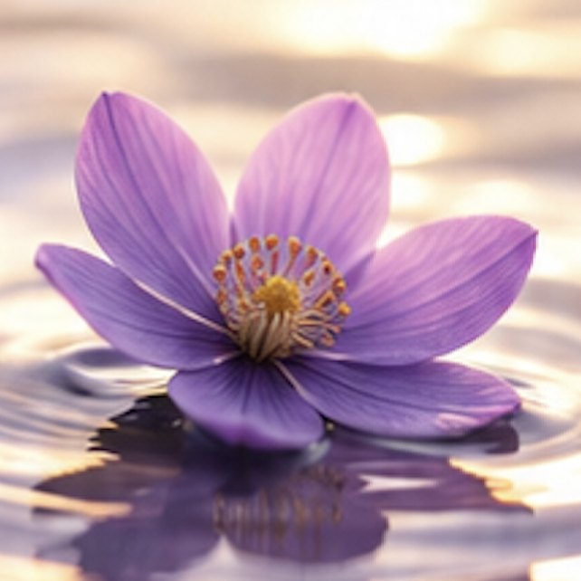 Violette Blüte auf dem Wasser